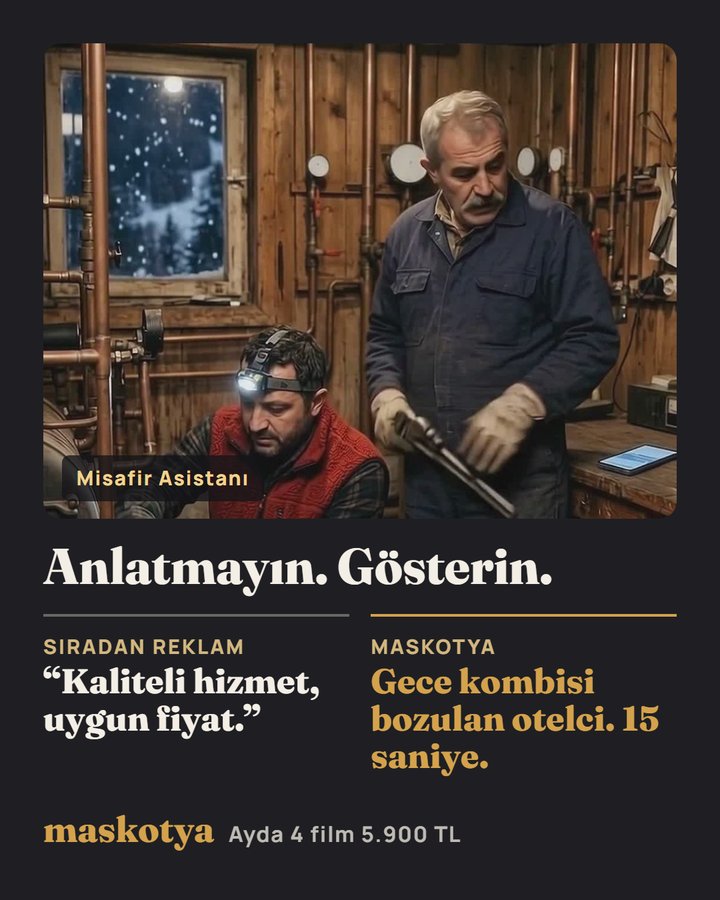 Maskotya postu: Anlatmayın. Gösterin.