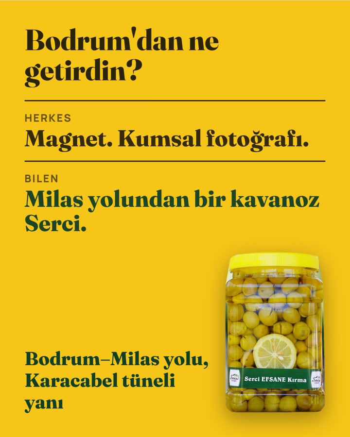 Serci postu: Bodrum'dan ne getirdin?